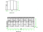 Casa prefabricada de pendiente doble Dibujos típicos