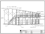 Double Sloped Prefab House, Prefabricated House drawing